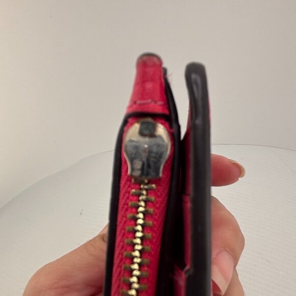 Kate Spade Leather Bifold Wallet Pink - Zipper Defect (Missing Pull Tab) - Picture 7 of 9